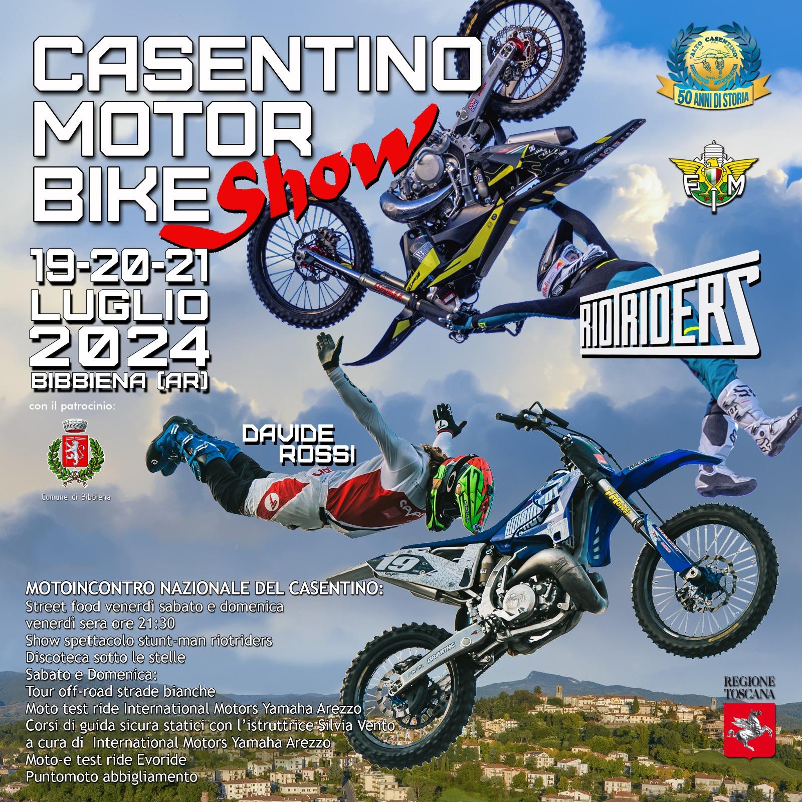 Casentino Motorbike Show: a Bibbiena 3 giorni di spettacolo